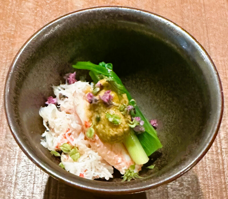 毛蟹ｘ山菜の料理